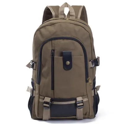 Men'S Fashion Casual Retro Canvas Large Capacity Backpack