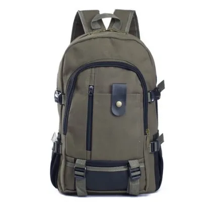 Men'S Fashion Casual Retro Canvas Large Capacity Backpack