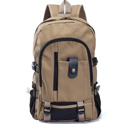 Men'S Fashion Casual Retro Canvas Large Capacity Backpack