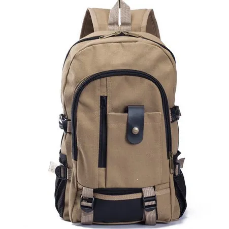 Men'S Fashion Casual Retro Canvas Large Capacity Backpack