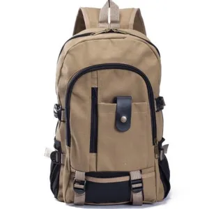 Men'S Fashion Casual Retro Canvas Large Capacity Backpack