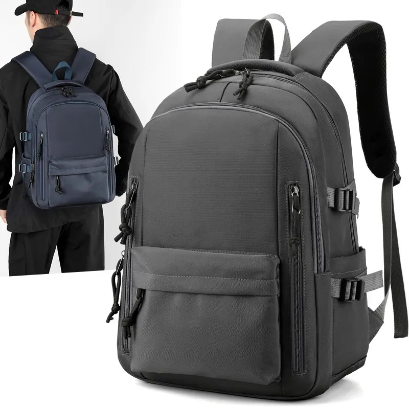 Men Fashion Casual Solid Color Simple Business Backpack