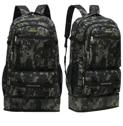 Men Fashion Casual Retro Expansion Large Capacity Backpack