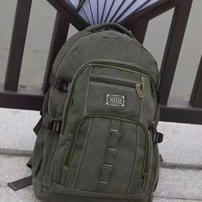 Men'S Fashion Casual Canvas Large Capacity Backpack