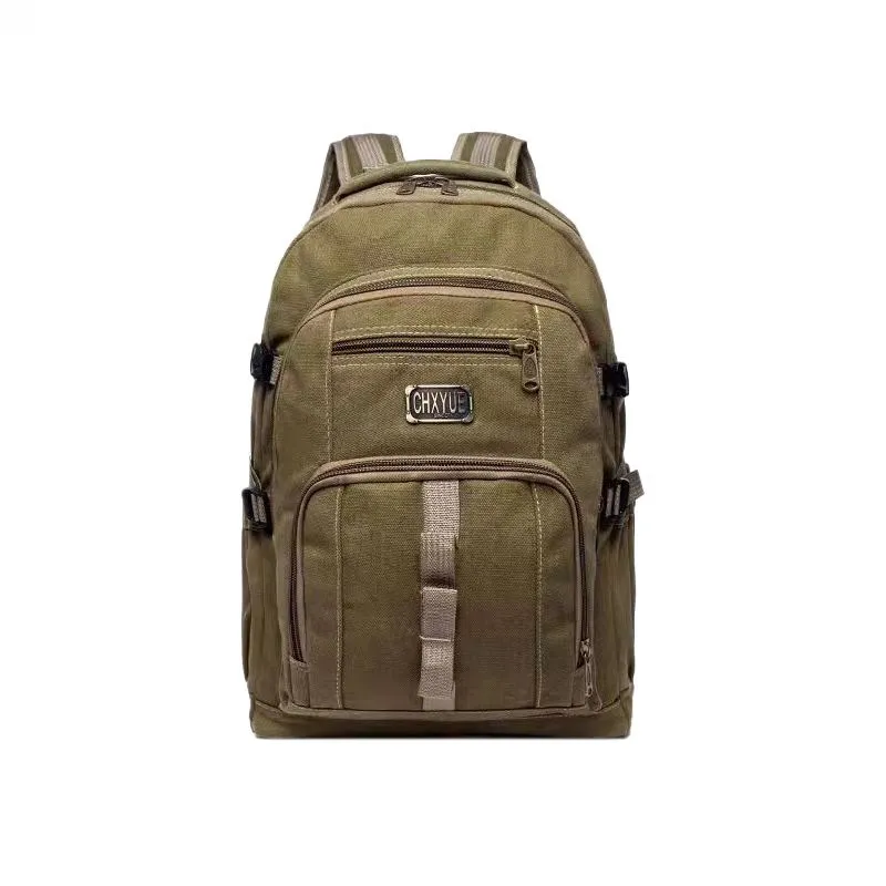 Men'S Fashion Casual Canvas Large Capacity Backpack