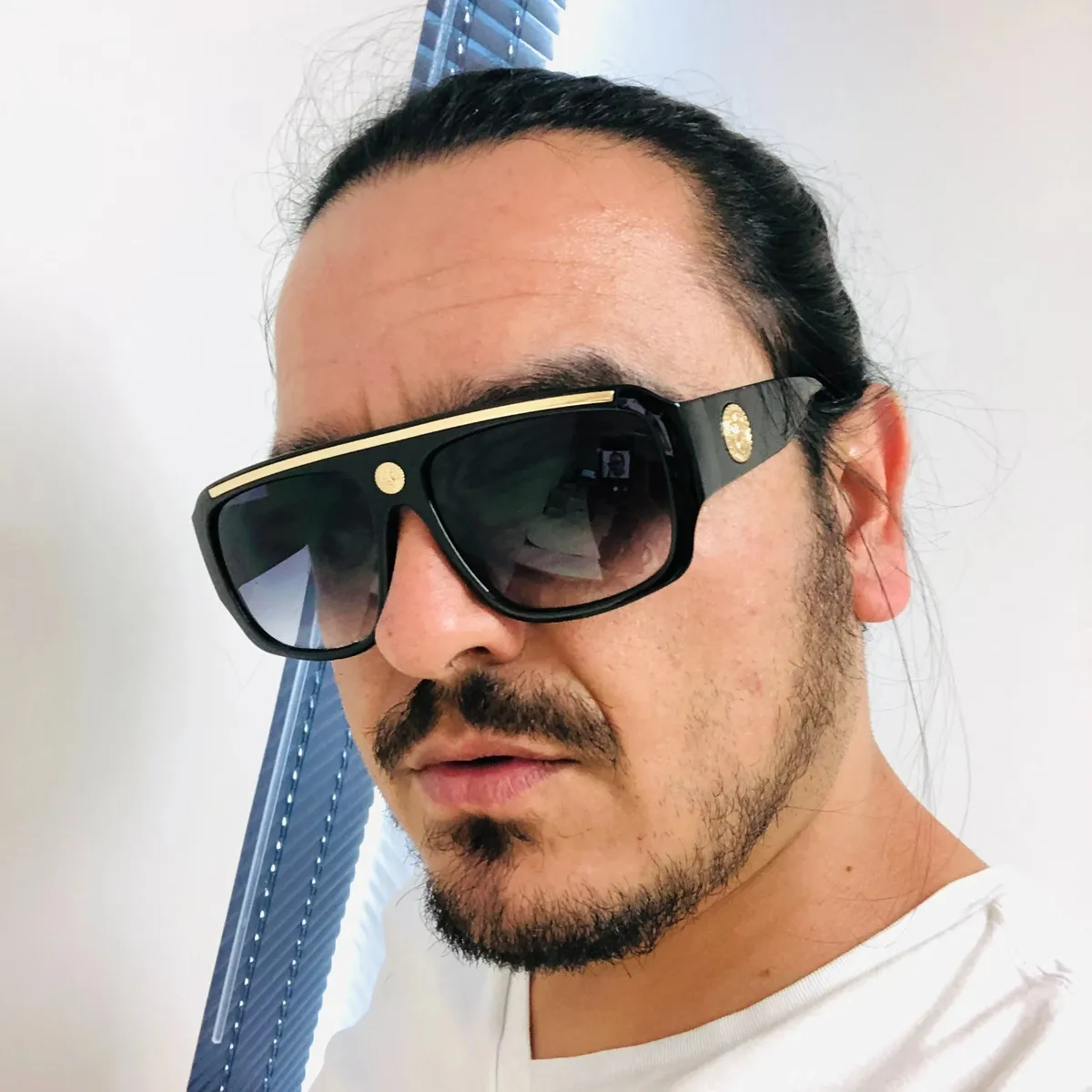 Men Fashion Retro Large Frame Sunglasses