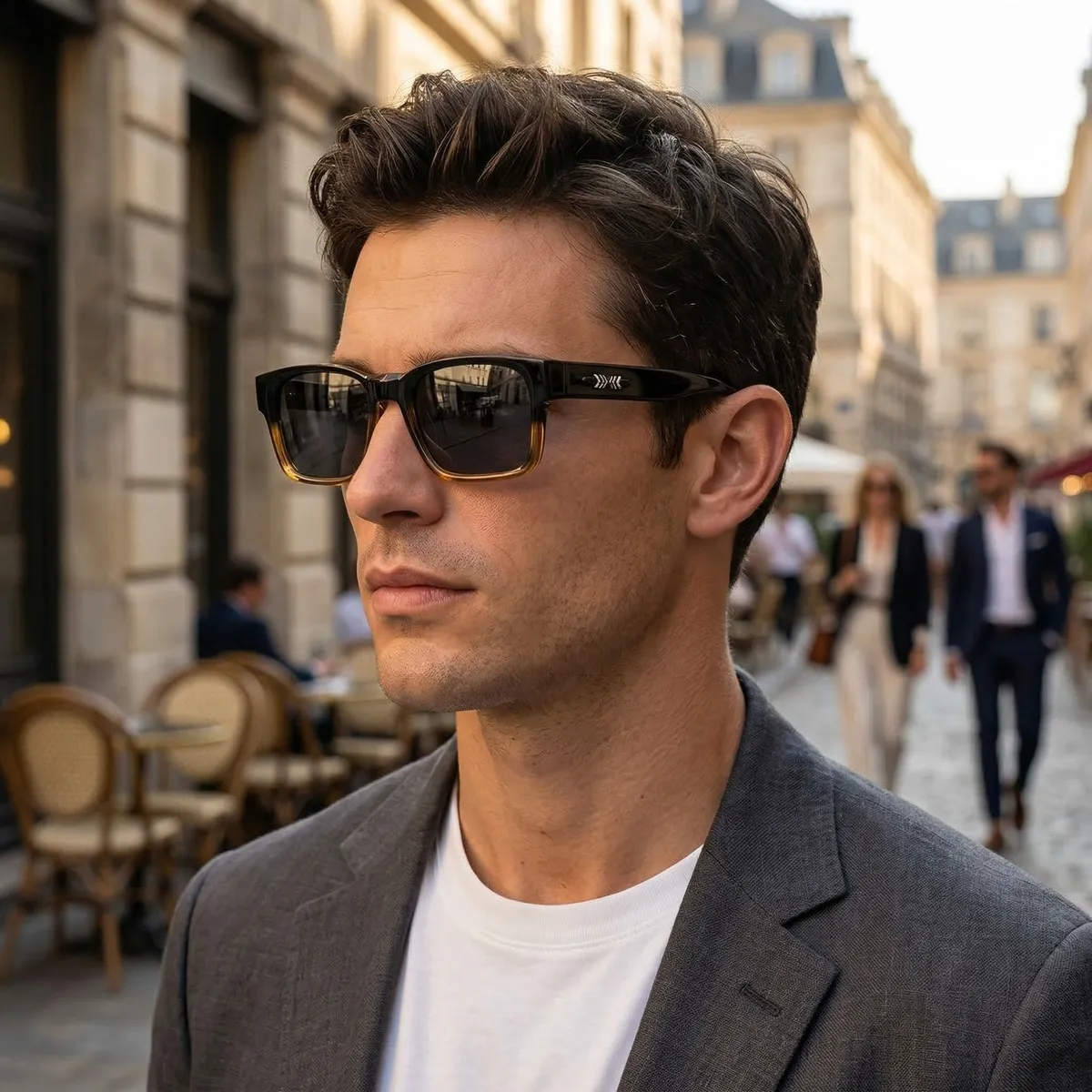 Men'S Fashion Box Anti-Uv Sunglasses