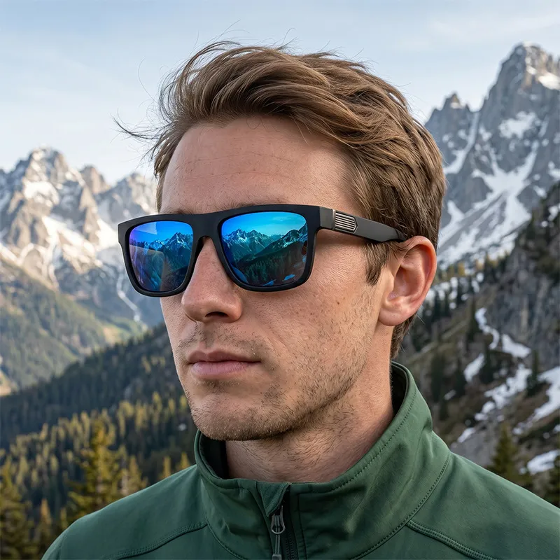 Men'S Fashion Polarized Square Frame Driving Sunglasses