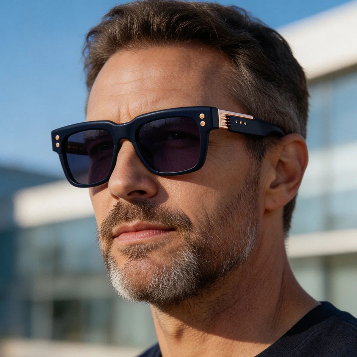 Men'S Fashion Steampunk Large Sqaure Sunglasses