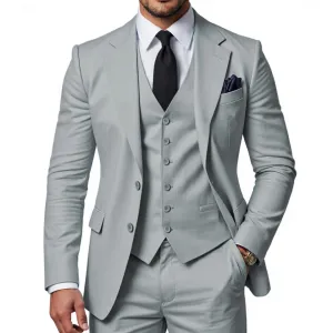 Men'S Fashion Casual Business Vest Coat Pants Suit Three-Piece Set