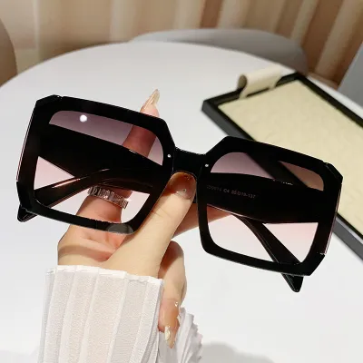 Women Fashion Square Large Frame Anti-Uv Sunglasses