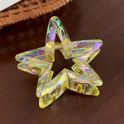 Fashion Transparent Colorful Five-Pointed Star Hair Accessories