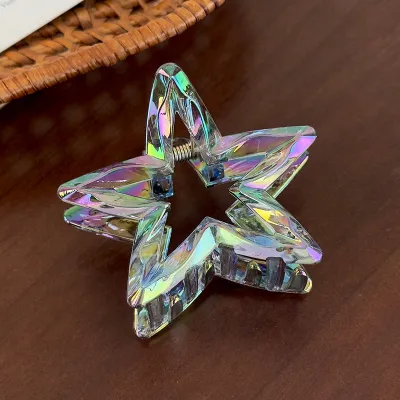 Fashion Transparent Colorful Five-Pointed Star Hair Accessories