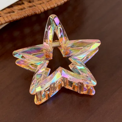 Fashion Transparent Colorful Five-Pointed Star Hair Accessories