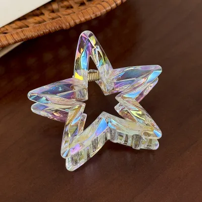 Fashion Transparent Colorful Five-Pointed Star Hair Accessories