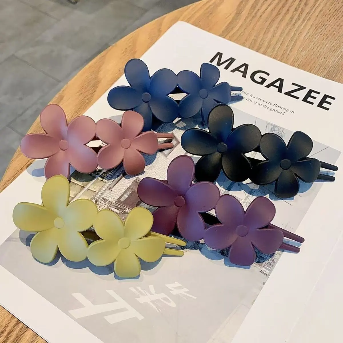 Simple Solid Color Floral Hair Accessories