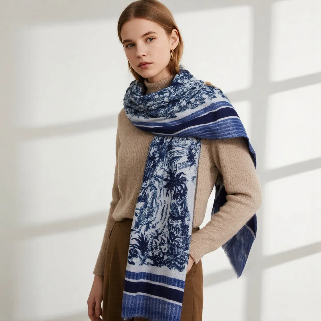 Autumn And Winter Fashion Printed Scarf