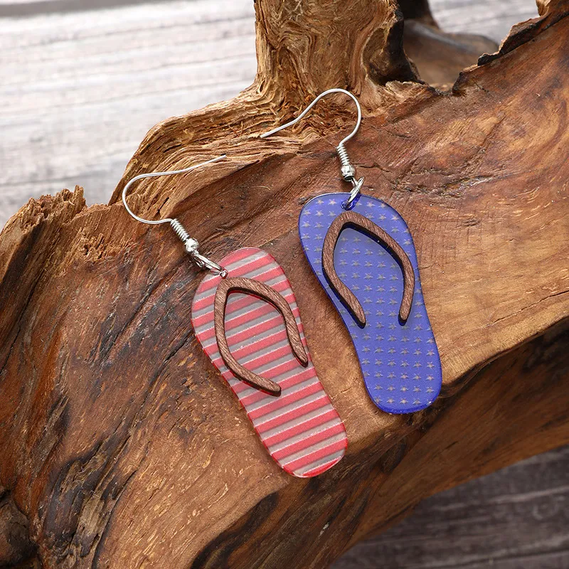 Creative Personality Bikini And Flip-Flops Earrings