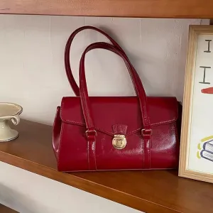 Women Fashion Casual Solid Color Large Capacity Shoulder Bag
