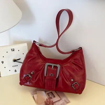 Women Fashion Casual Solid Color Shoulder Bag