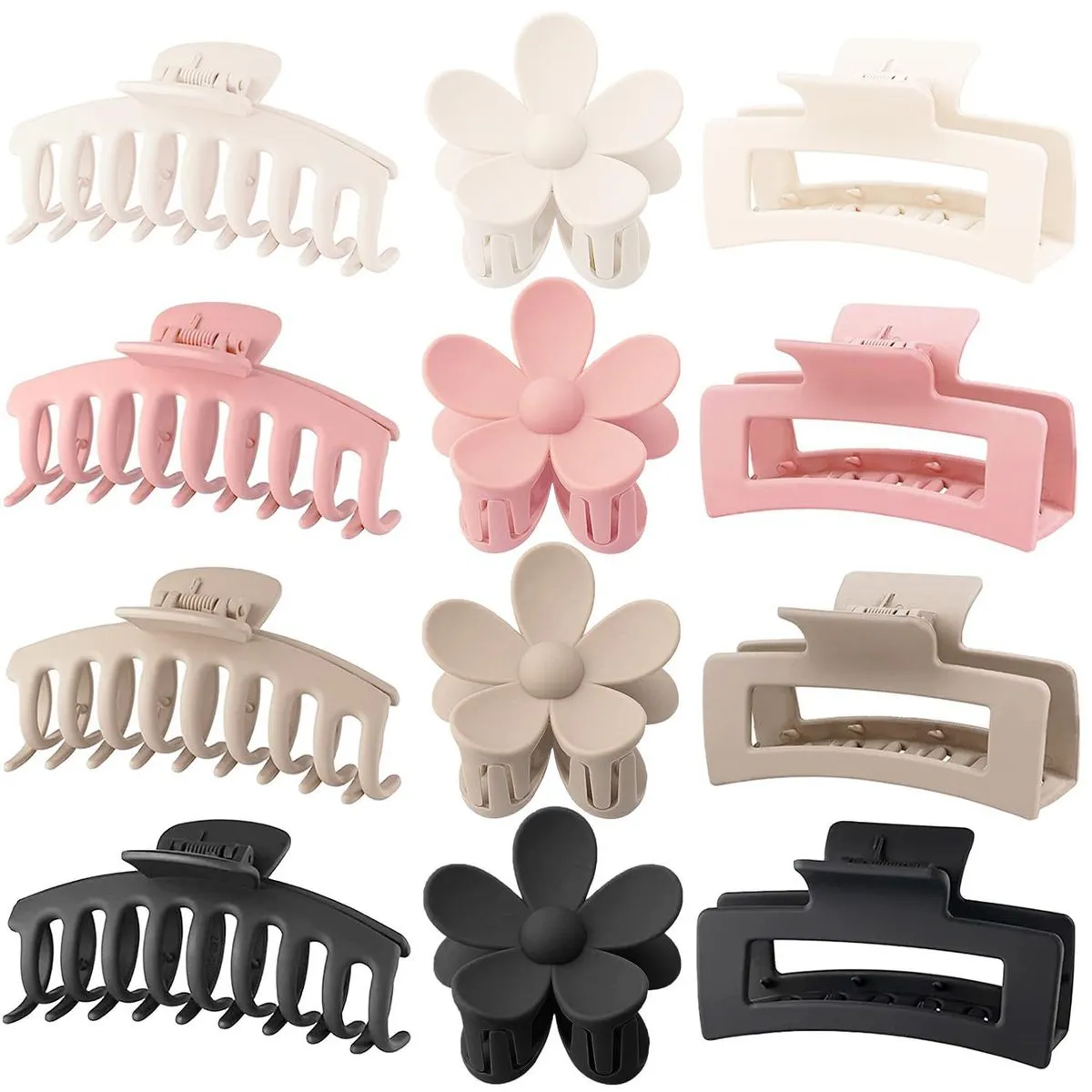 Simple Solid Color Floral Hairpin