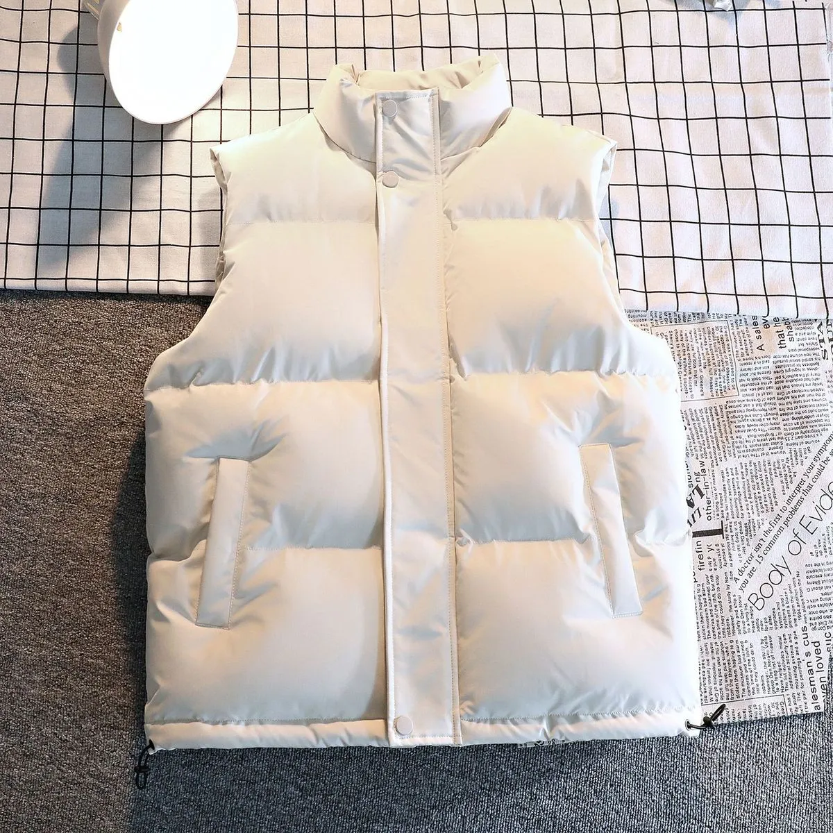 Men'S Fashion Casual Autumn And Winter Cotton Thickened Warm Sleeveless Vest