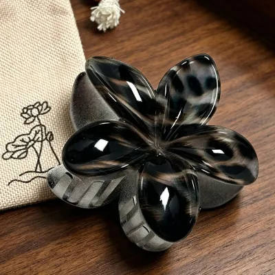 Retro Leopard Floral Grip Clip