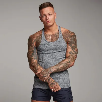 Men’S Fashion Casual Summer Breathable Vertical-Striped Sleeveless Tank Top