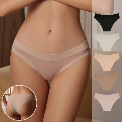 Women Fashion Solid Color Traceless Underwear