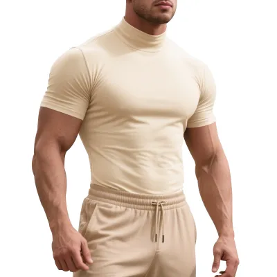 Men'S Fashion Casual Summer Solid Color Short-Sleeve T-Shirt