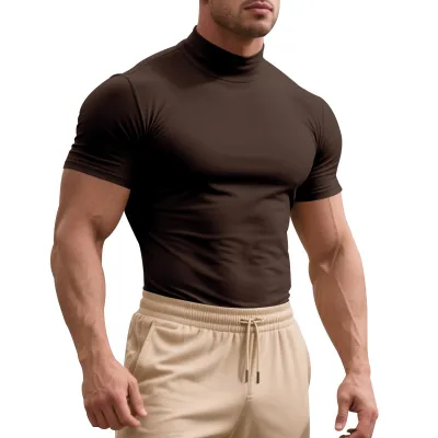 Men'S Fashion Casual Summer Solid Color Short-Sleeve T-Shirt