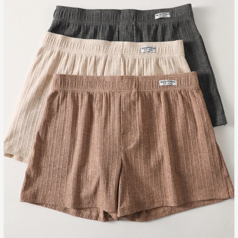 Men'S Fashion Casual Solid Color Cotton Loose Breathable Boxer Shorts Underwear