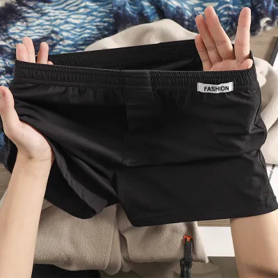 Men Fashion Casual Solid Color Cotton Summer Breathable Boxer Shorts Underwear
