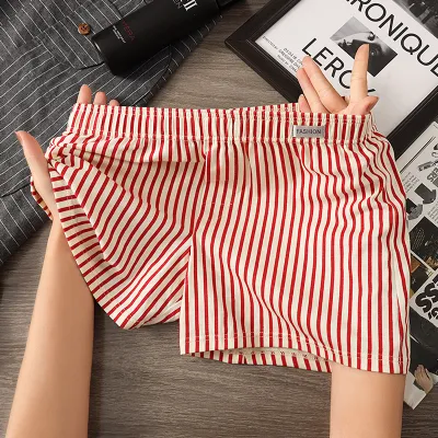 Men'S Fashion Casual Stripe Loose Cotton Boxer Shorts Underwear