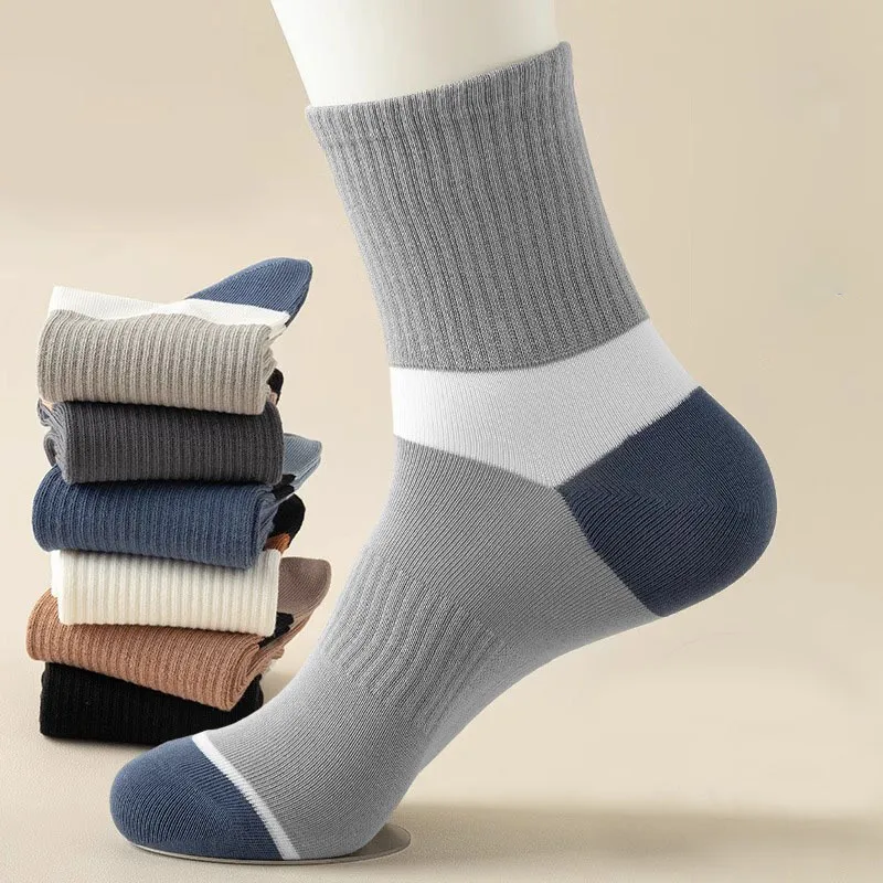Men'S Fashion Casual Spring And Autumn Breathable Deodorant Tube Socks