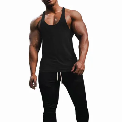 Men'S Fashion Casual Simple Solid Color Breathable Slim Tank Top