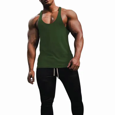 Men'S Fashion Casual Simple Solid Color Breathable Slim Tank Top