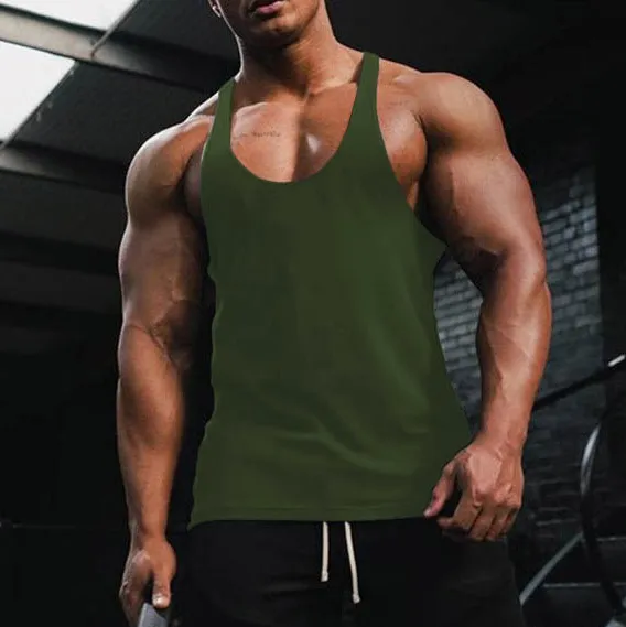Men'S Fashion Casual Simple Solid Color Breathable Slim Tank Top