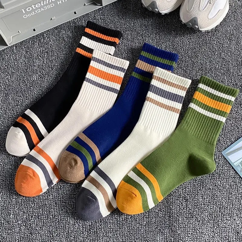 Men'S Fashion Casual Autumn And Winter Mid-Length Odor-Proof Socks
