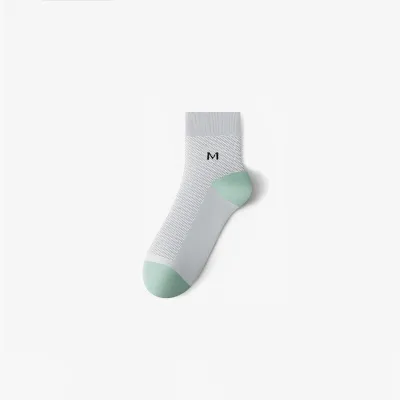 Men'S Fashion Summer Thin Mesh Breathable Solid Color Tube Socks