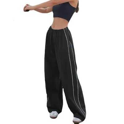 Women Fashion Casual Drawstring Loose Pants