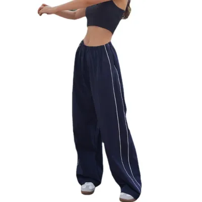 Women Fashion Casual Drawstring Loose Pants