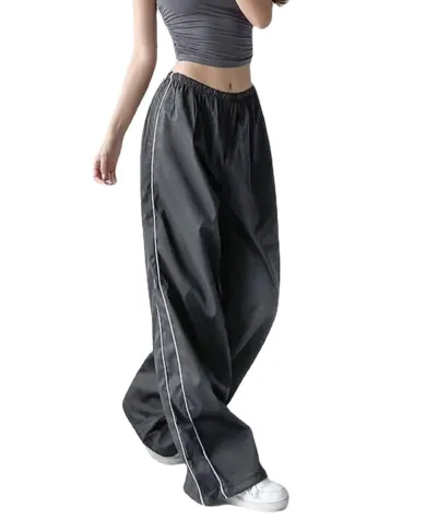 Women Fashion Casual Drawstring Loose Pants