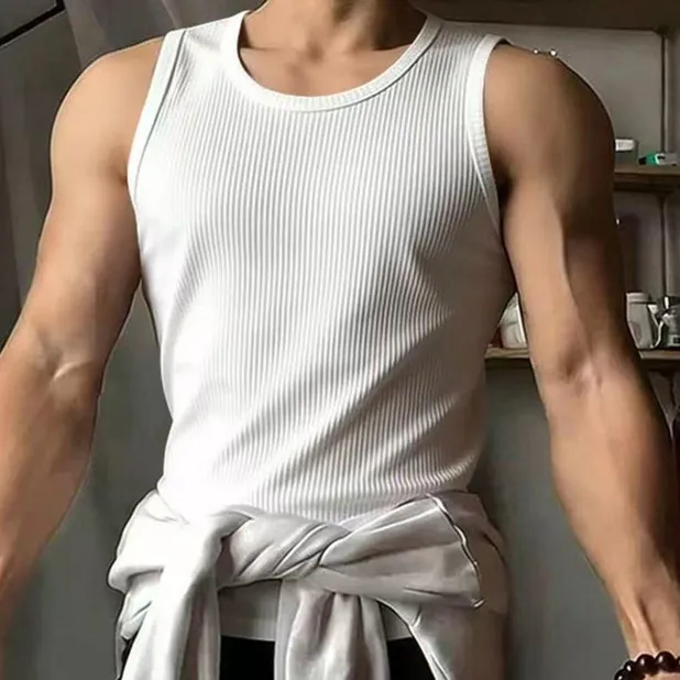 Men'S Fashion Casual Simple Summer Solid Color Tank Top
