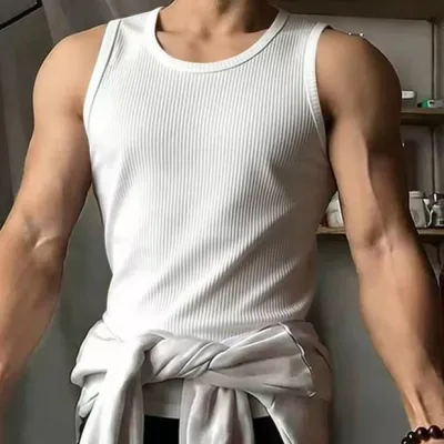 Men'S Fashion Casual Simple Summer Solid Color Tank Top