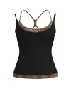 Black Bump Leopard Vest