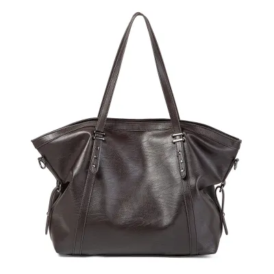 Women Fashion Casual Solid Color Large Capacity Tote Bag