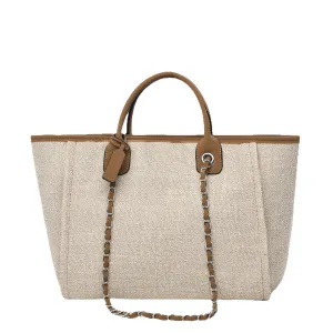 Women Fashion Casual Large Capacity Chain Bucket Tote Bag