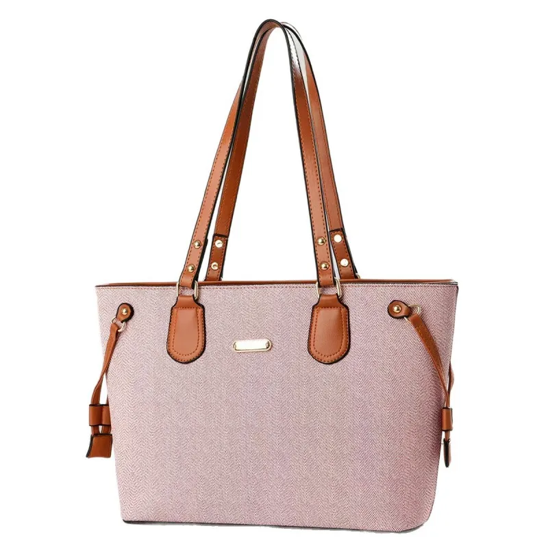 Women Fashion Casual Solid Color Large Capacity Tote Bag