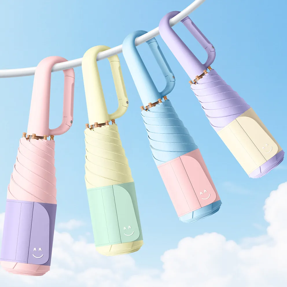 Five-Fold Ring-Handle Sun And Rain Non‑Folding Portable Umbrella
